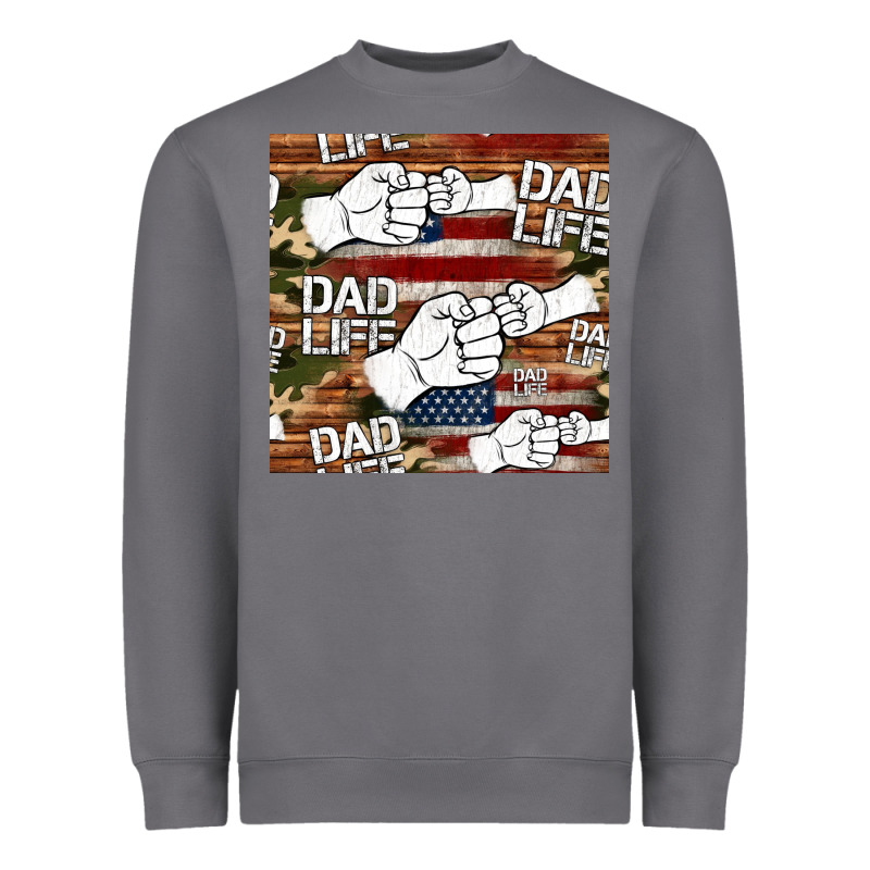 Dad Life Fist Bump Seamless Pattern Heavyweight Sweatshirt by HRA Design Shop | Teevron