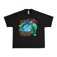Black go with the flow Urban Heavy Tee - AdoDesignShop