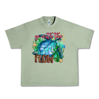 Oil Green go with the flow Urban Heavy Tee - AdoDesignShop