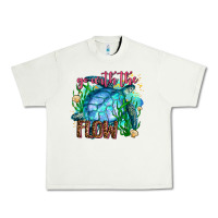 Pistachio go with the flow Urban Heavy Tee - AdoDesignShop