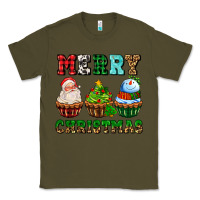 Army Green merry christmas with cupcakes Classic Tee - AdoDesignShop