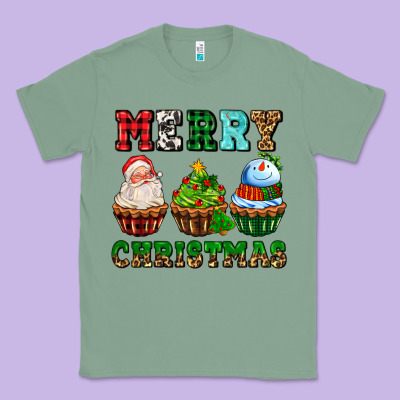 Merry Christmas With Cupcakes Classic Tee Designed By Adodesignshop