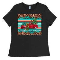 Black truck gemstone leopard Ladies Tee - AdoDesignShop