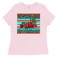 Bubblegum Pink truck gemstone leopard Ladies Tee - AdoDesignShop