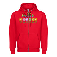 Red hello spring Zipper Hoodie - MaliasSmallBusiness