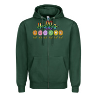 Sports Green hello spring Zipper Hoodie - MaliasSmallBusiness