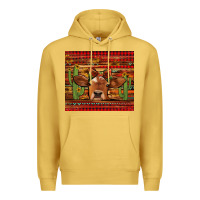 Antique Gold western christmas cow tumbler Premium Hoodie - Jasminsmagicworld