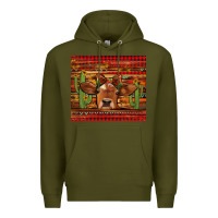 Army Green western christmas cow tumbler Premium Hoodie - Jasminsmagicworld