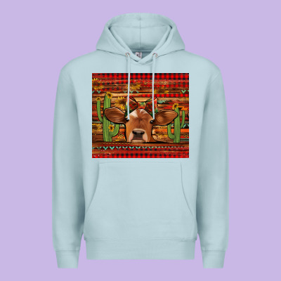 Western Christmas Cow Tumbler Premium Hoodie Designed By Jasminsmagicworld