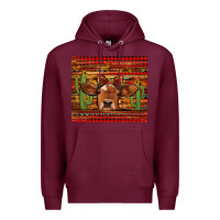 Burgundy western christmas cow tumbler Premium Hoodie - Jasminsmagicworld