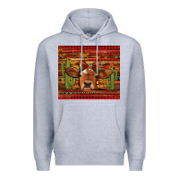 Heather Grey western christmas cow tumbler Premium Hoodie - Jasminsmagicworld