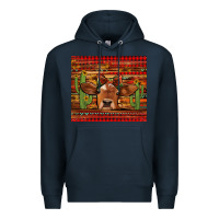 Navy western christmas cow tumbler Premium Hoodie - Jasminsmagicworld
