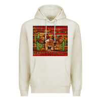 Oatmeal Heather western christmas cow tumbler Premium Hoodie - Jasminsmagicworld