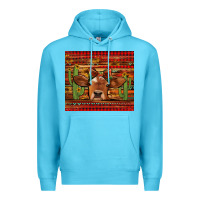 Ocean Blue western christmas cow tumbler Premium Hoodie - Jasminsmagicworld