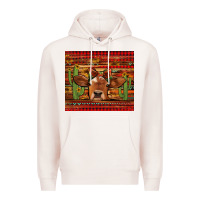 Pale Pink western christmas cow tumbler Premium Hoodie - Jasminsmagicworld