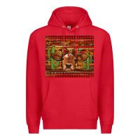 Red western christmas cow tumbler Premium Hoodie - Jasminsmagicworld