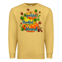 Antique Gold grateful thankful blessed Premium Sweatshirt - MaliasSmallBusiness