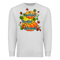 Dove Grey grateful thankful blessed Premium Sweatshirt - MaliasSmallBusiness