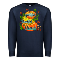 Navy grateful thankful blessed Premium Sweatshirt - MaliasSmallBusiness