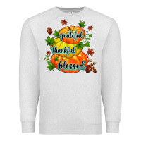 Oatmeal Heather grateful thankful blessed Premium Sweatshirt - MaliasSmallBusiness