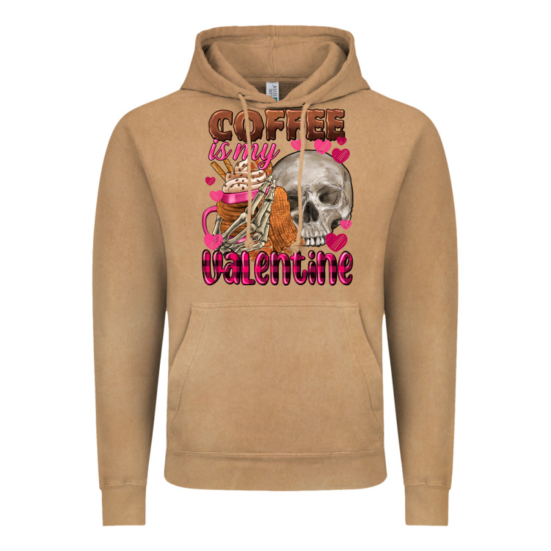 Coffee Is My Valentine Skull Vintage Hoodie by FaDigitalArtStudio | Teevron