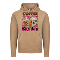Vintage Coffee coffee is my valentine skull Vintage Hoodie - FaDigitalArtStudio