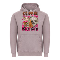 Vintage Zinc coffee is my valentine skull Vintage Hoodie - FaDigitalArtStudio