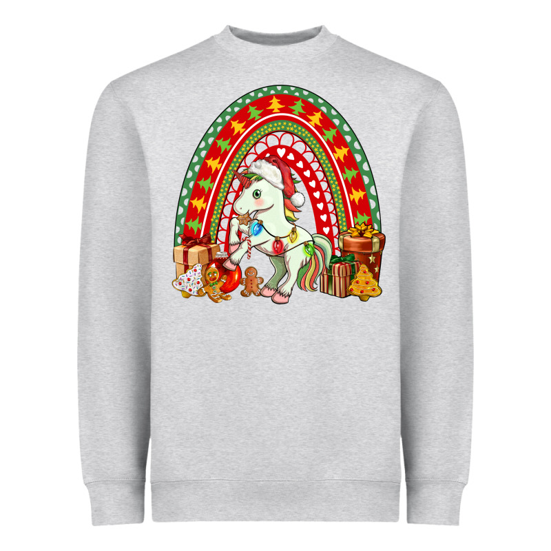 Christmas Unicorn Rainbow Heavyweight Sweatshirt by FaDigitalArtStudio | Teevron