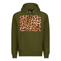 Army Green leopard background gold 3200x2400 Premium Hoodie - AdoDesignShop