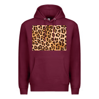 Burgundy leopard background gold 3200x2400 Premium Hoodie - AdoDesignShop