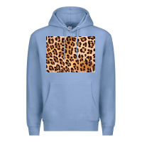 Colony Blue leopard background gold 3200x2400 Premium Hoodie - AdoDesignShop