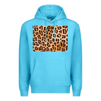 Ocean Blue leopard background gold 3200x2400 Premium Hoodie - AdoDesignShop