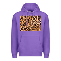Purple leopard background gold 3200x2400 Premium Hoodie - AdoDesignShop