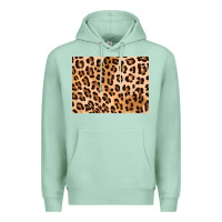 Seafoam leopard background gold 3200x2400 Premium Hoodie - AdoDesignShop
