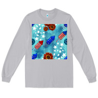 Moon Dust patriotic fireworks and sunflower Long Sleeve Tee - BundleAndBundleShop