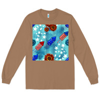 Toasted Coconut patriotic fireworks and sunflower Long Sleeve Tee - BundleAndBundleShop