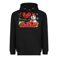 Black i love being a nanny Heavyweight Hoodie - MaliasSmallBusiness