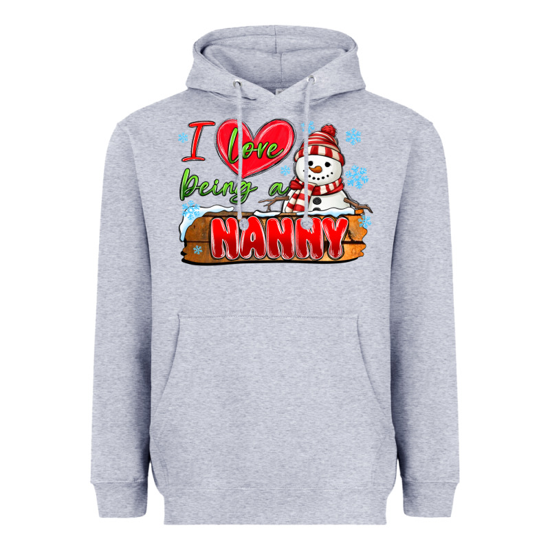 I Love Being A Nanny Heavyweight Hoodie by MaliasSmallBusiness | Teevron