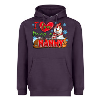 Plum i love being a nanny Heavyweight Hoodie - MaliasSmallBusiness