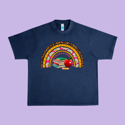 Back To School Rainbow Urban Heavy Tee Designed By Adodesignshop