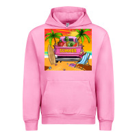 Fuchsia Pink summer truck Urban Hoodie - TumblerDesignByShophia