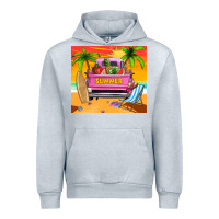 Heather Grey summer truck Urban Hoodie - TumblerDesignByShophia