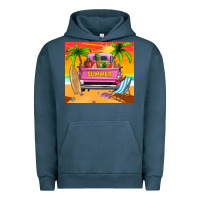 Pigment Midnight Navy summer truck Urban Hoodie - TumblerDesignByShophia