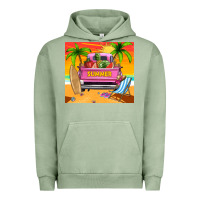 Pigment Oil Green summer truck Urban Hoodie - TumblerDesignByShophia