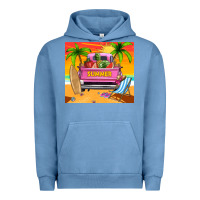 Pigment Pebble Blue summer truck Urban Hoodie - TumblerDesignByShophia