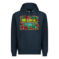 Navy mama cita serape background Premium Hoodie - BarkalooDesign