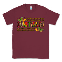 Burgundy colorful juneteenth celebration art Classic Tee - LillyAllenDesigns