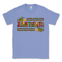 Colony Blue colorful juneteenth celebration art Classic Tee - LillyAllenDesigns