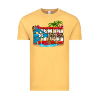 Vintage Mustard puerto rico and flowers with frog Vintage Tee - AdoDesignShop