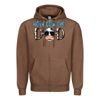 Chestnut holy cow i'm dad Zipper Hoodie - MaliasSmallBusiness